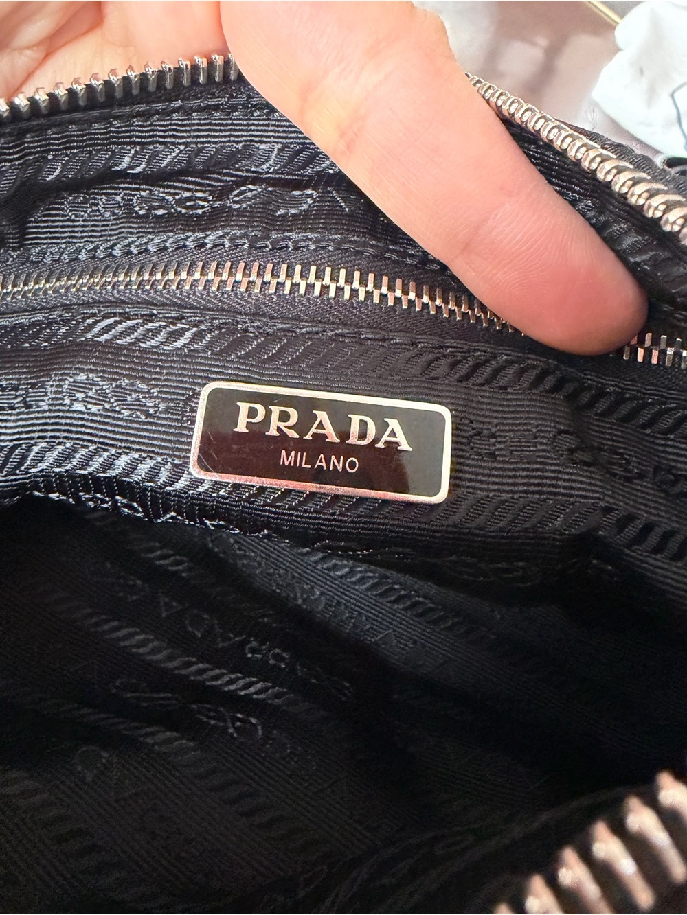 Prada 1BH026 Black Quilted Nylon Mini Shoulder Bag. - Picture 13 of 15